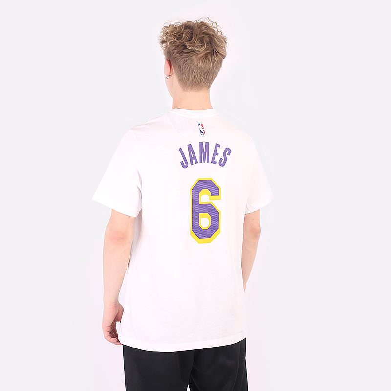 мужская белая футболка Nike Los Angeles Lakers NBA T-Shirt DR6380-106 - цена, описание, фото 4